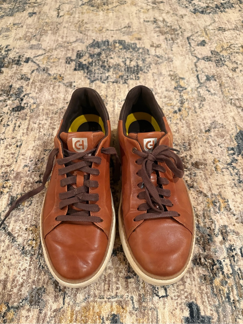 Cole Haan Men's Grandpro topspin Brown Leather Casual Sneakers - Modern Low-Top